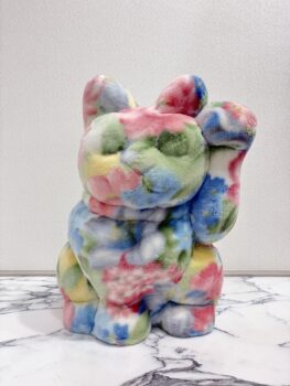 花柄の招き猫（大）